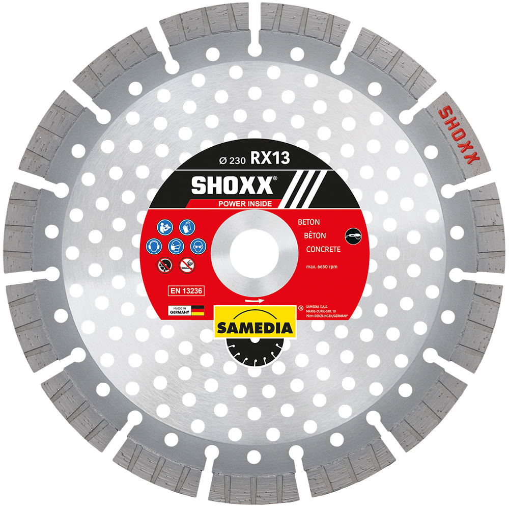 SAMEDIA Diamanttrennscheibe SHOXX RX13 die schnellste Scheibe für mehr Produktivität!